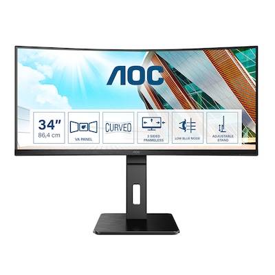 AOC CU34P2A 86,4cm (34aAA) UWQHD VA Monitor Curved 21:9 HDMI/DP/USB 100Hz FreeSync