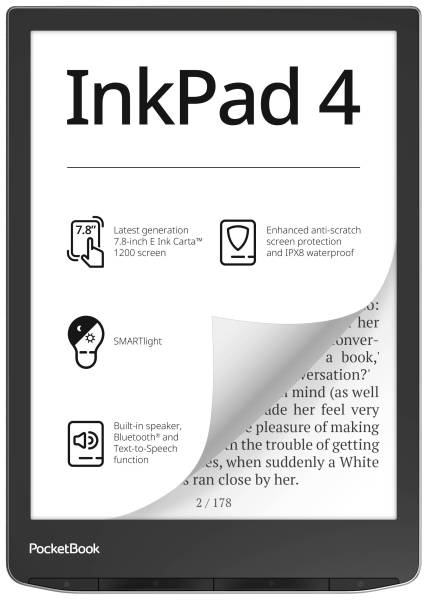 PocketBook InkPad 4 eBook-Reader 19.8cm (7.8 Zoll) Schwarz