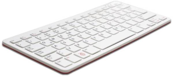 Raspberry Pi USB Tastatur US-Englisch, QWERTY Weiß, Rot USB-Hub
