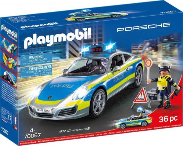 PLAYMOBIL City Action 70067 Porsche 911 Carrera 4S Polizei, ab 4 Jahren City Action Porsche