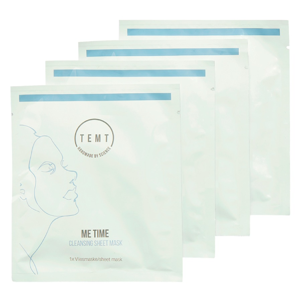 TEMT ME TIME Cleansing Sheet Mask - Aktivkohle-Reinigung für klare Haut Tuchmaske 4.0 pieces