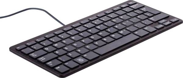Raspberry Pi Tastatur schwarz USB Deutsch, QWERTZ, Windows Schwarz USB-Hub