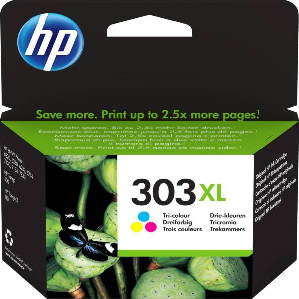 HP-303XL-Cyan-Magenta-Gelb-Original-Druckerpatrone-mit-hoher-Reichweite