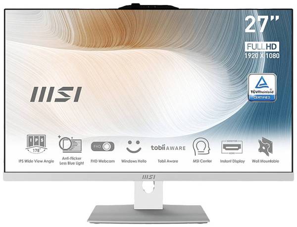 MSI All-in-One PC Modern AM272P 12M-018DE 68.6cm (27 Zoll) Full HD Intel Core™ i5 i5-1240P 8GB R
