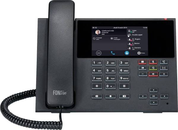 Auerswald COMfortel D-400 Schnurgebundenes Telefon, VoIP Anrufbeantworter, Freisprechen, PoE, Headse