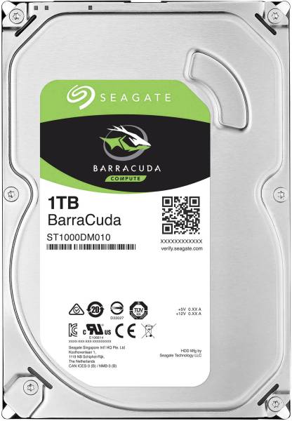 Seagate BarraCuda 1TB Interne Festplatte 8.9cm (3.5 Zoll) SATA III ST1000DM010 Bulk