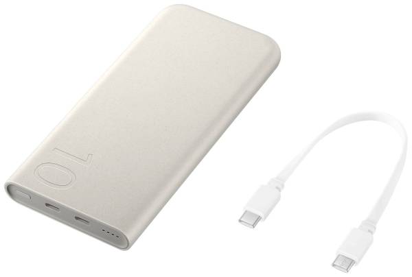 Samsung Battery Pack Powerbank 10000 mAh Power Delivery 3.0, Fast Charge USB-C Beige Statusanzeige