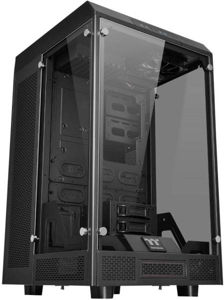 Thermaltake The Tower 900 Full PC-Gehäuse Schwarz 2 Vorinstallierte LED Lüfter, LCS Kompatib