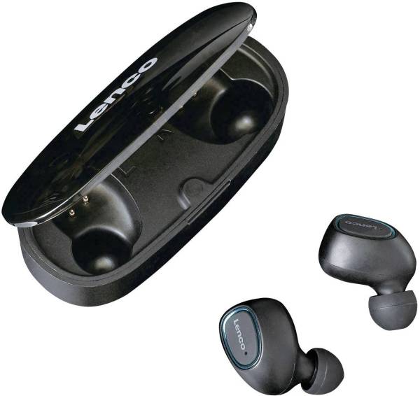 Lenco EPB-410BL In Ear Kopfhörer Bluetooth Schwarz Headset, Schweißresistent, Wasserbeständig