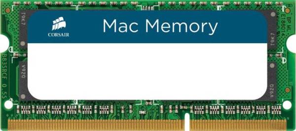 Corsair Mac Memory Laptop-Arbeitsspeicher Kit DDR3 16GB 2 x 8GB Non-ECC 1333MHz 240pin DIMM CL9 9-9-