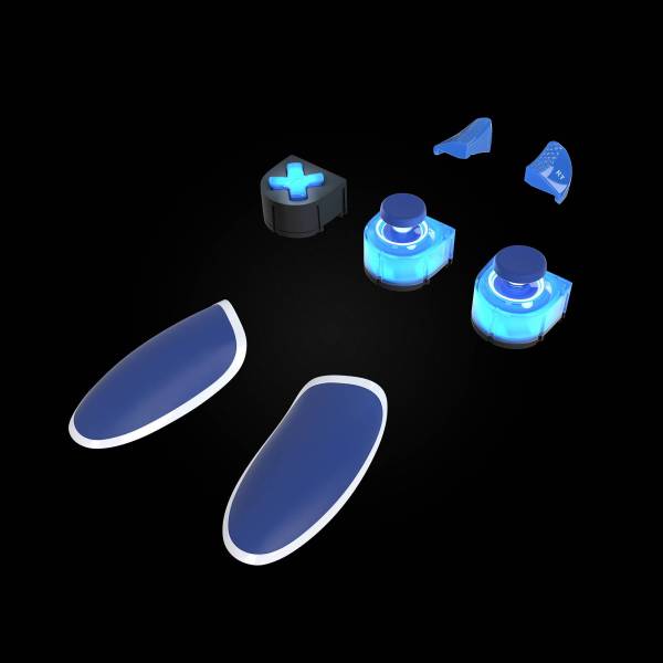 Thrustmaster eSwap X LED Blue Crystal Pack Zusatz Set PC, Xbox One, One S, Series Blau