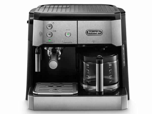 DeLonghi BCO 421.S Espressomaschine mit Siebträger Edelstahl, Schwarz Fassungsvermögen Tassen=10 G