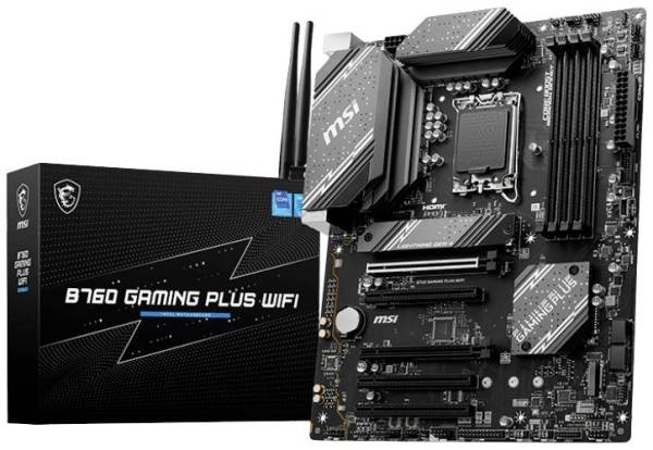 MSI B760 GAMING PLUS WIFI Mainboard Sockel (PC) Intel 1700 Formfaktor (Details) ATX Mainboard-Chip