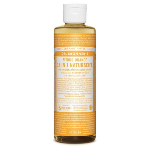 Dr. Bronner's Dr. Bronner's Zitrus-Orange - 18in1 Naturseife 240ml Körperseife 240.0 ml