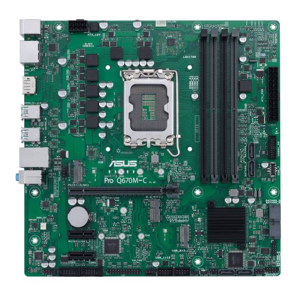 Asus PRO Q670M-C-CSM Mainboard Sockel (PC) Intel 1700 Formfaktor (Details) Micro-ATX Mainboard-Chi