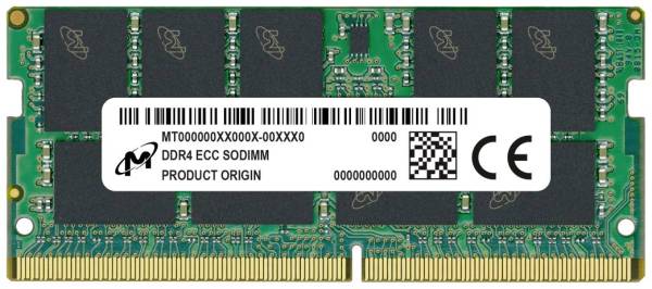 Crucial MTA9ASF2G72HZ-3G2R Laptop-Arbeitsspeicher Modul DDR4 16GB 1 x ECC 3200MHz 260pin SO-DIM