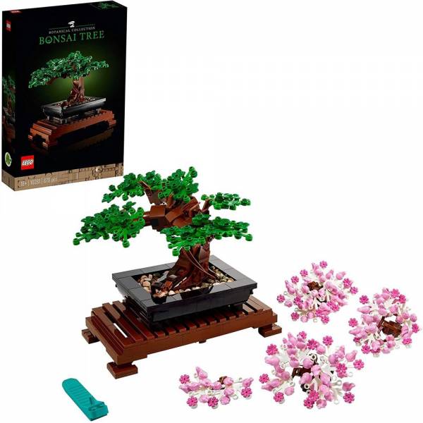 Lego 10281 bonsai baum, diy set für erwachsene, zimmer-deko, botanik kollektion