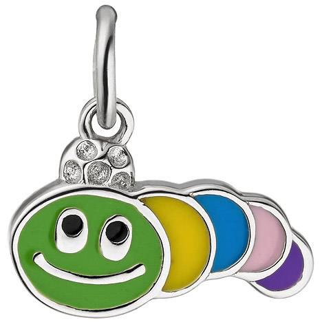 SIGO Kinder Anhänger Raupe bunt 925 Sterling Silber Silberanhänger Kinderanhänger