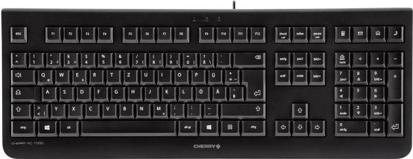 Cherry Tastatur KC 1000 Schwarz Deutsch, QWERTZ, Windows