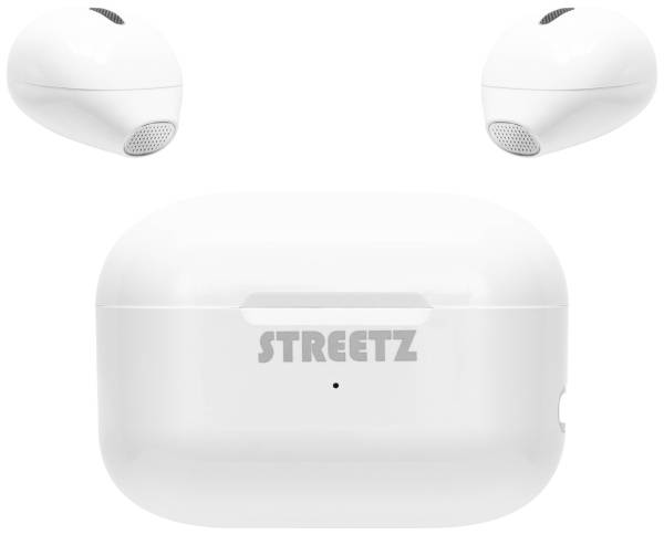 STREETZ TWS-114 In Ear Headset Bluetooth Stereo Weiß Batterieladeanzeige, Headset, Ladecase, Laut