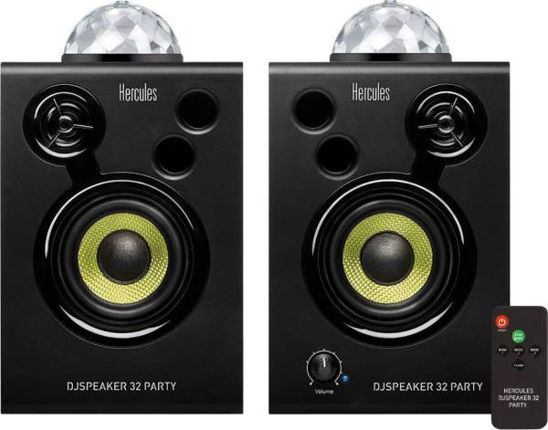 Hercules DJSpeaker 32 Party Aktiver Monitor-Lautsprecher 7.6cm 3 Zoll 30W 1 Paar