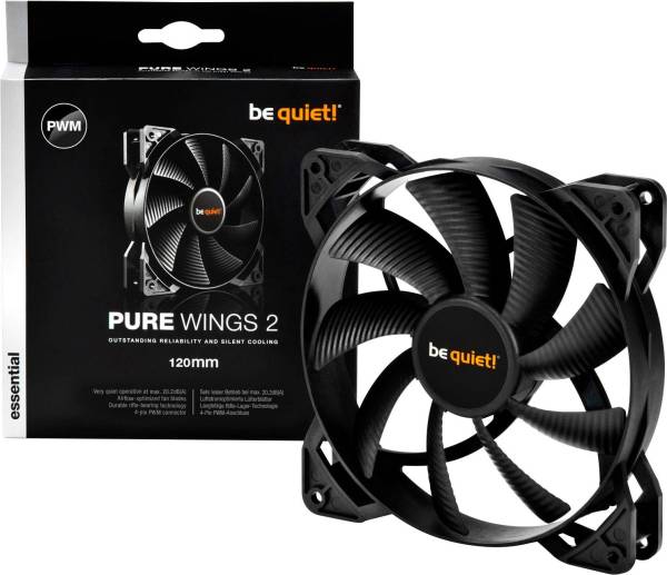 BeQuiet Pure Wings 2 120mm PC-Gehäuse-Lüfter Schwarz (B x H T) 120 25mm