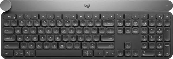 Logitech Craft Advanced USB, Funk, Bluetooth Tastatur Deutsch, QWERTZ, Windows Schwarz Beleuchtet