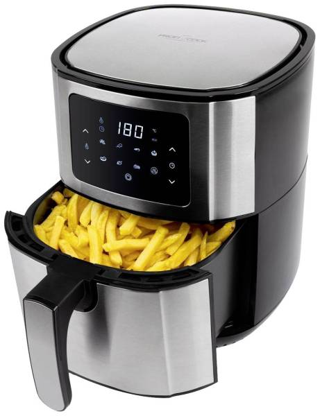 Profi Cook PC-FR 1239 H Heißluft-Fritteuse Edelstahl, Schwarz