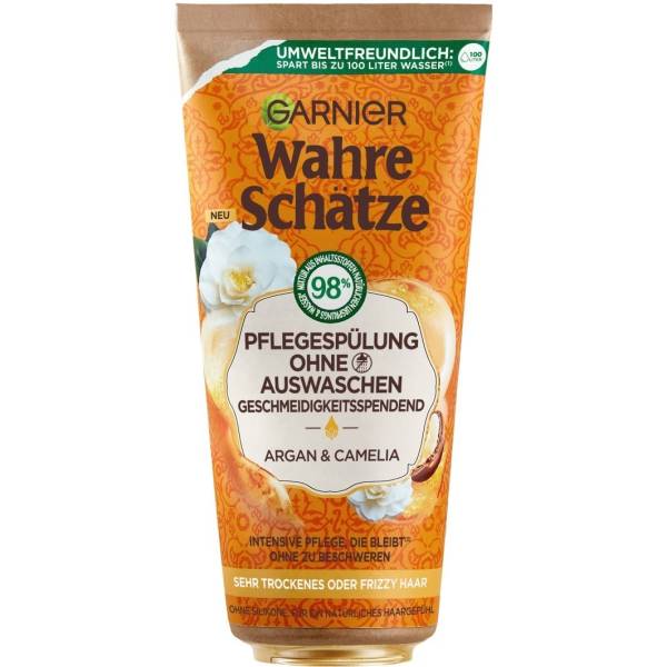 Garnier Wahre Schätze Argan & Camelia - Pflegespülung ohne Auswaschen Conditioner 200.0 ml