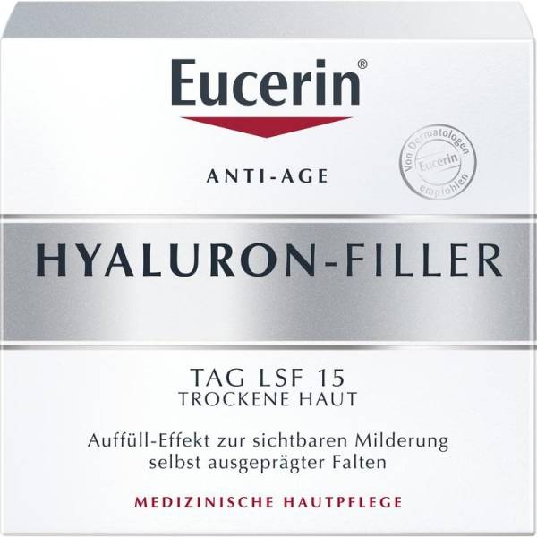 Eucerin Hyaluron-Filler Tagescreme für trockene Haut mit LSF 15