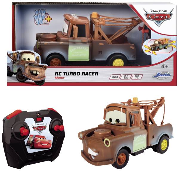 Dickie Toys 203084033 Cars Turbo Racer Mater 1:24 RC Einsteiger Modellauto Elektro Einsatzfahrzeug