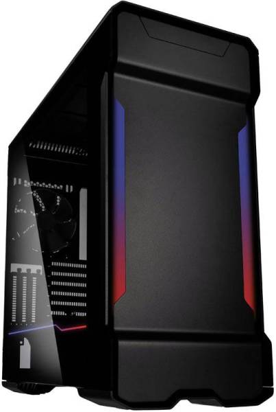 Phanteks PH-ES518XTG_DBK01 Midi-Tower PC-Gehäuse Schwarz 3 vorinstallierte Lüfter, Integrierte Bel