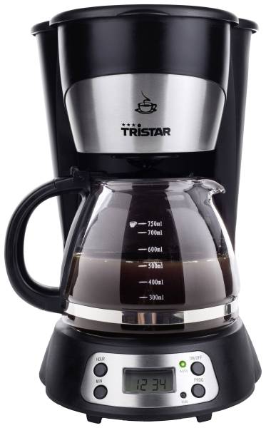 Tristar CM-1235 Kaffeemaschine Schwarz, Silber Fassungsvermögen Tassen=8 Timerfunktion, Warmhaltefu