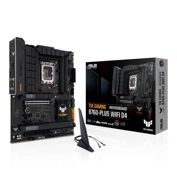 Asus TUF GAMING B760-PLUS WIFI D4 Mainboard Sockel (PC) Intel 1700 Formfaktor (Details) ATX Mainbo