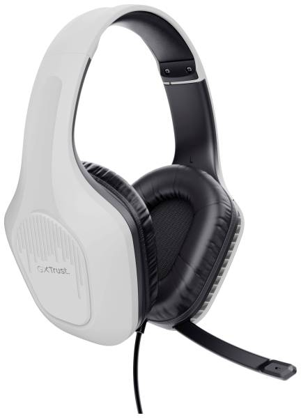 Trust GXT415W ZIROX Gaming Over Ear Headset kabelgebunden Stereo Weiß