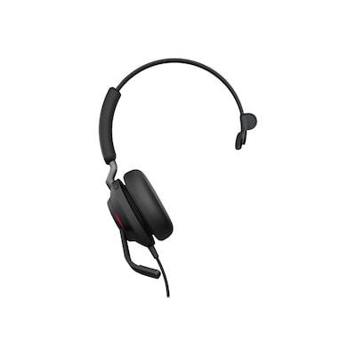 Jabra Evolve2 40 SE UC Mono USB Headset schwarz USB-C mit Verlängerungskabel