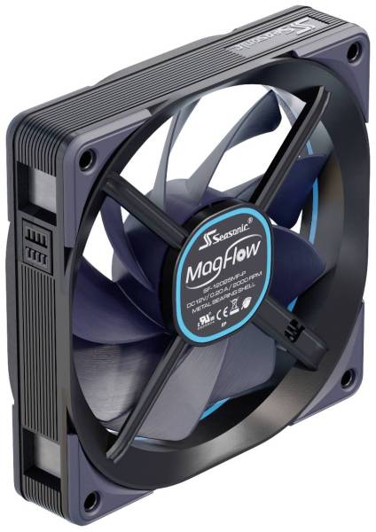 Seasonic MagFlow 1-Fan Kit PC-Gehäuse-Lüfter Schwarz (B x H T) 124.2 120.4 26.6mm