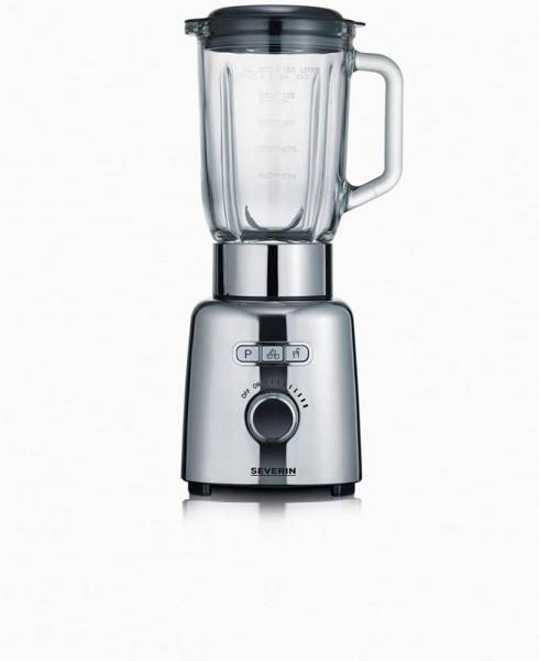 SEVERIN Standmixer mit Glas-Mixbehälter, 1,5 L, ca. 1.000 W, SM 3710, Edelstahl/Schwarz