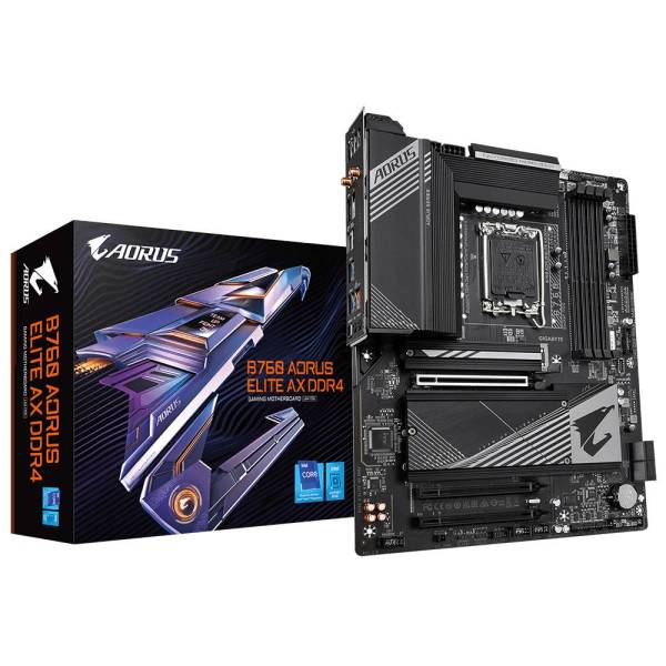 Gigabyte B760 AORUS ELITE AX DDR4 (rev. 1.0) Mainboard Sockel (PC) Intel 1700 Formfaktor (Details)