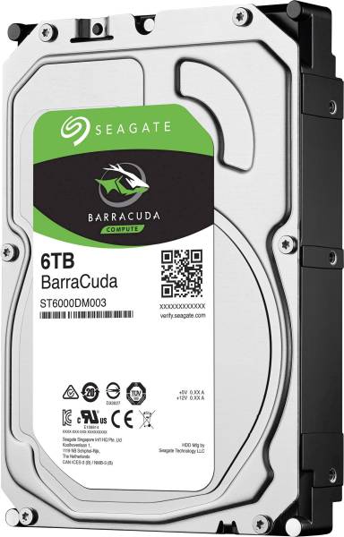 Seagate BarraCuda 6TB Interne Festplatte 8.9cm (3.5 Zoll) SATA III ST6000DM003 Bulk