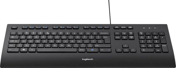 Logitech K280e B2B USB Tastatur Deutsch, QWERTZ, Windows Schwarz Spritzwassergeschützt