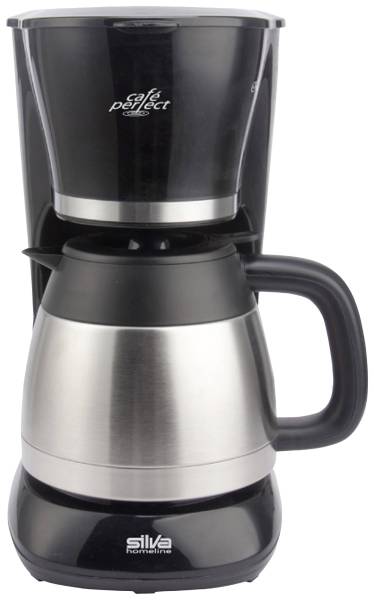 Silva Homeline KA-T 4505sw Kaffeemaschine Schwarz, Inox Fassungsvermögen Tassen=10 Isolierkanne