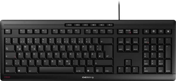 CHERRY Stream USB Tastatur Deutsch, QWERTZ, Windows Schwarz