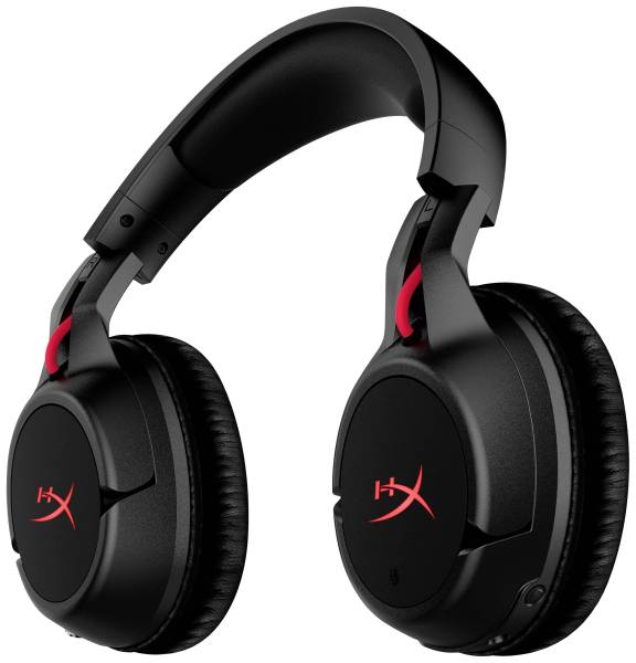 HyperX Cloud Flight Wireless Gaming Over Ear Headset kabelgebunden, Funk Stereo Schwarz/Rot Lautstä