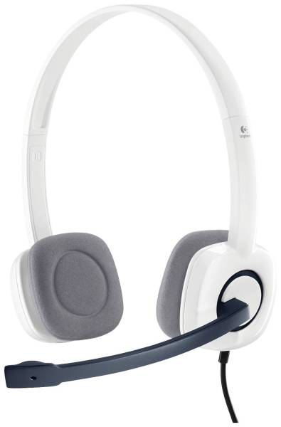 Logitech H150 Computer On Ear Headset kabelgebunden Stereo Weiß Mikrofon-Rauschunterdrückung, Nois