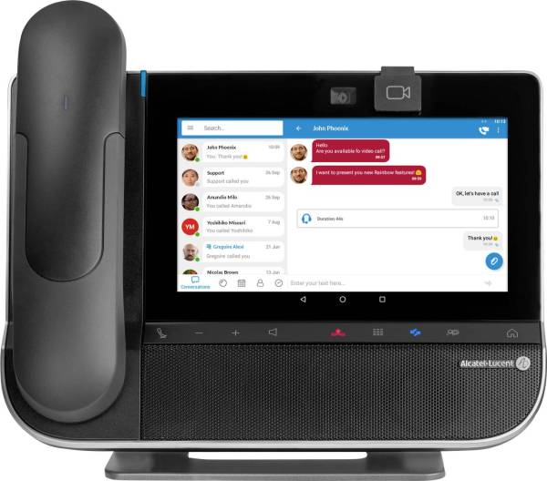 Alcatel-Lucent Enterprise 8088 Schnurgebundenes Telefon, VoIP Touch-Farbdisplay Schwarz