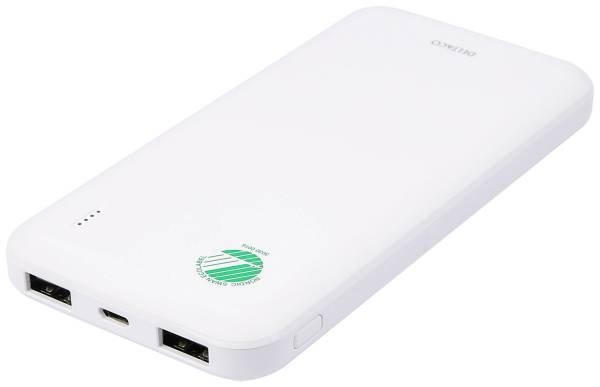 Deltaco - a nordic brand PB-S1000 Powerbank 10000 mAh LiPo USB-A Weiß