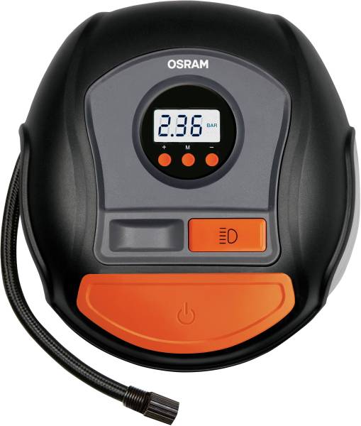 OSRAM OTI450 Kompressor 12V Adapter zum Betrieb per Kabel, Digitales Display, Kabelfach/-aufnahme, m
