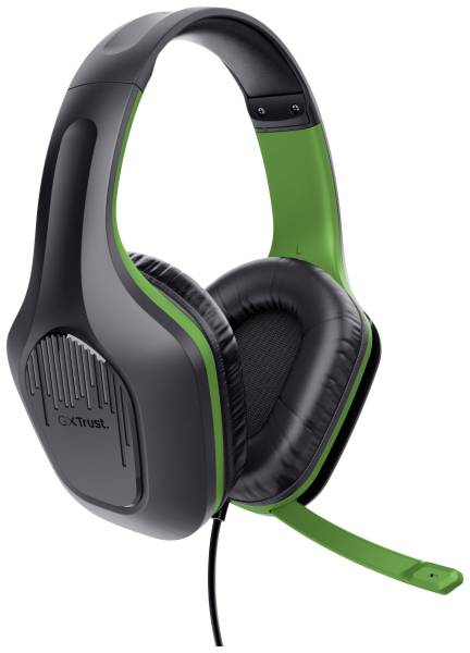 Trust GXT415X ZIROX XBox Gaming Over Ear Headset kabelgebunden Stereo Schwarz, Grün