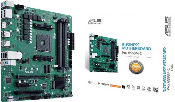 Asus PRO B550M-C/CSM Mainboard Sockel (PC) AMD AM4 Formfaktor (Details) Micro-ATX Mainboard-Chipsatz
